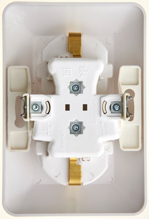 ПРИМА Розетка двойная скрытая белая с заземлением и шторками 16А 250В ...