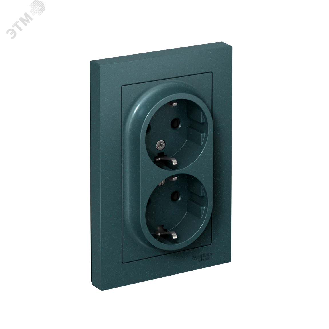 Изображение товара Розетка двойная AtlasDesign с заземлением 16А изумруд System Electric