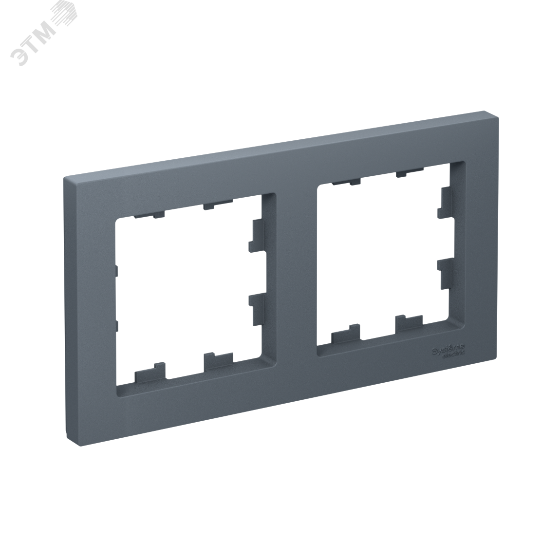 Изображение товара Двухпостовая рамка ATLASDESIGN универсальная цвет грифель