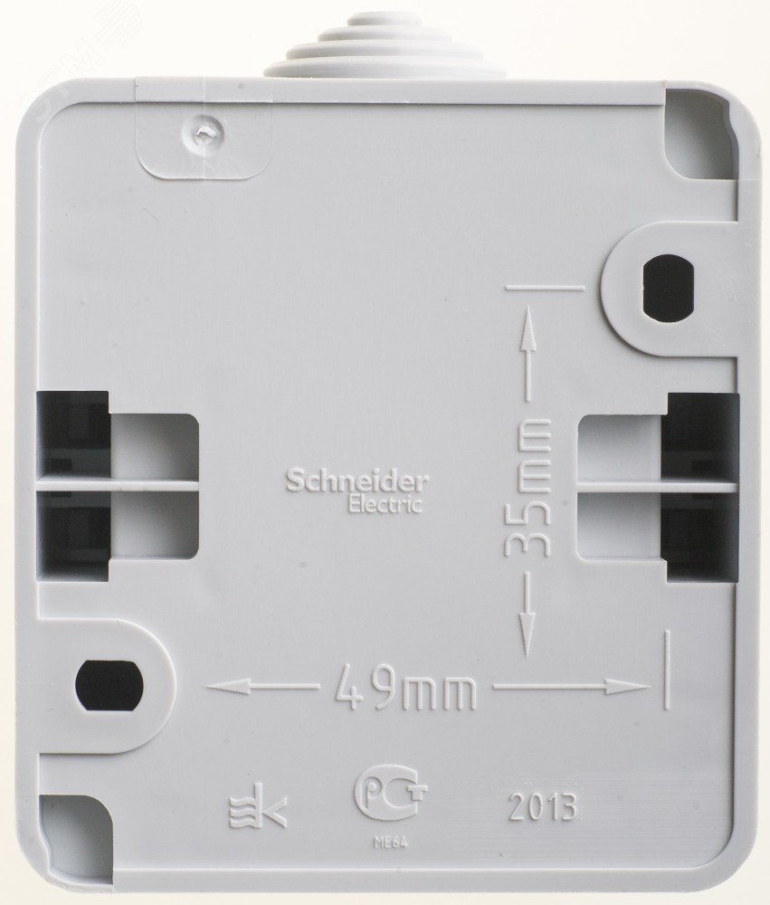 ЭТЮД Выключатель одноклавишный наружный с подсветкой IP44 серый BA10-045C Systeme Electric - превью 3
