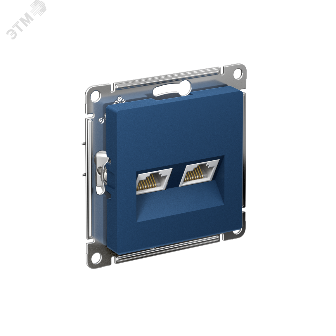 Изображение товара Розетка двойная компьютерная RJ45 Cat.5e аквамарин система Electric AtlasDesign