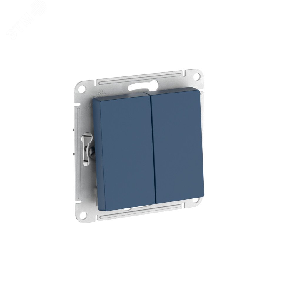 Изображение товара ATLASDESIGN 2-клавишный переключатель с быстрозажимными клеммами, 10А, синий