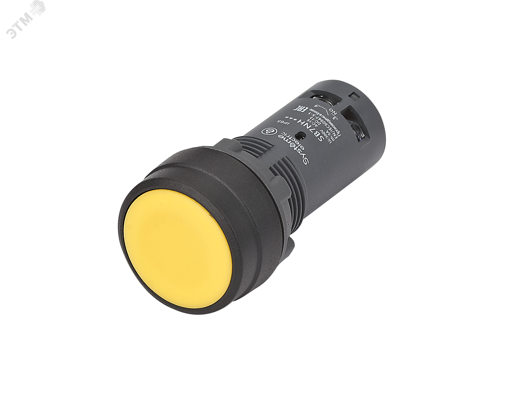 Изображение товара SB7 моноблочная кнопка 22 мм желтая с фиксацией