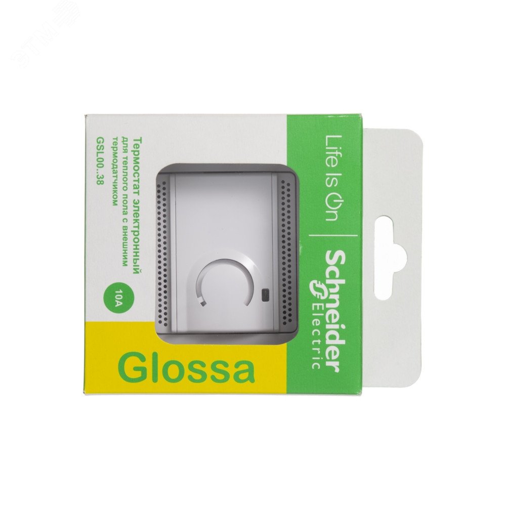 GLOSSA Термостат электронный теплого пола с датчиком в сборе 10A белый GSL000138 Systeme Electric - превью 4