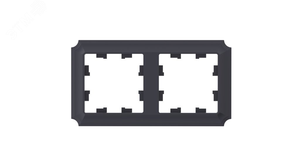 Изображение товара ATLASDESIGN ANTIQUE 2-постовая рамка цвет карбон