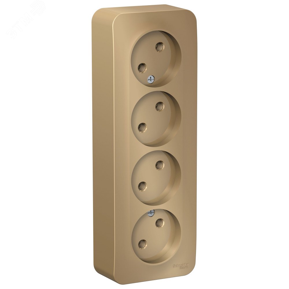 Изображение товара Наружная четырехпостовая розетка BLANCA 16А 250В IP20 титан Systeme Electric