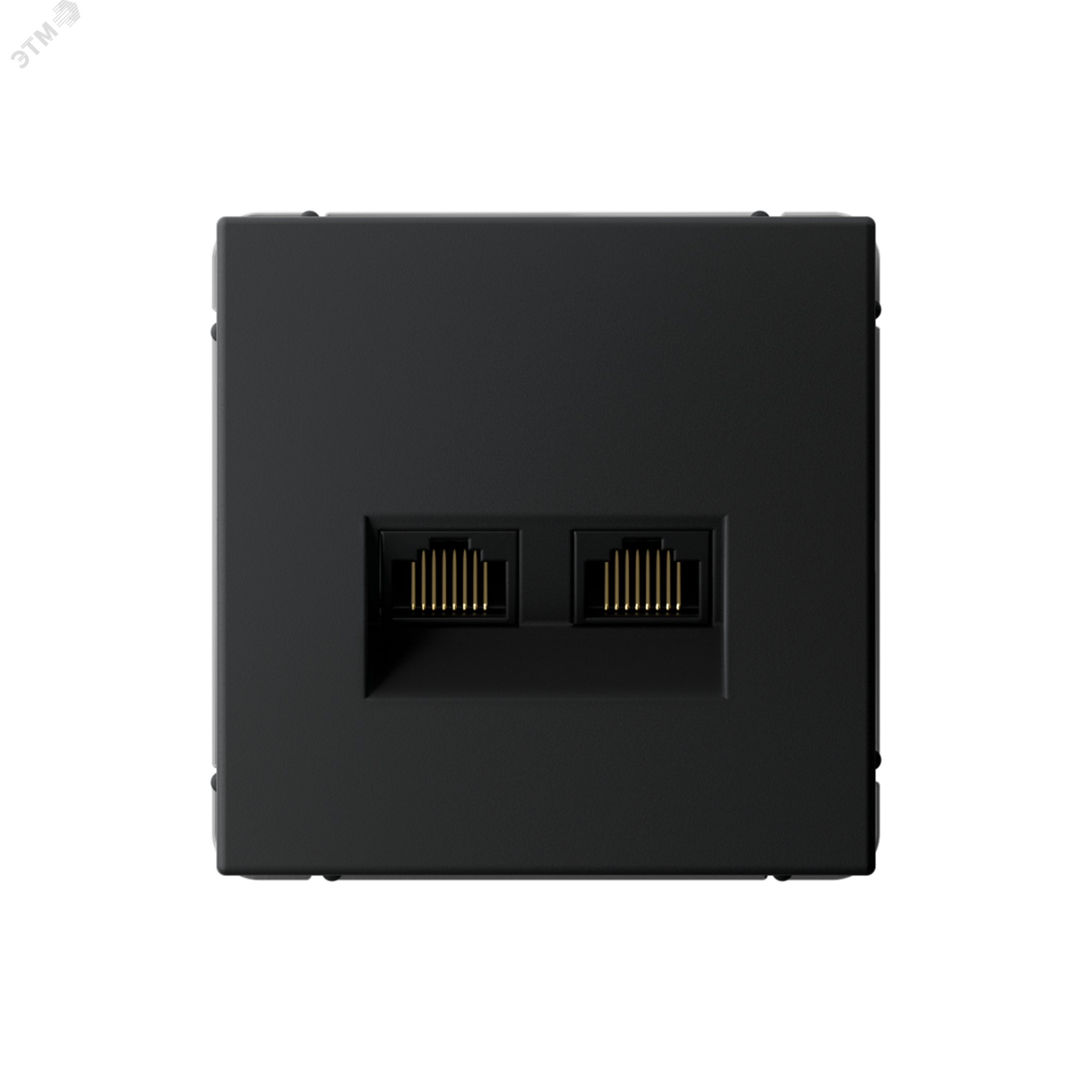 Изображение товара Двойная компьютерная розетка RJ45+RJ45 кат 5е серия ArtGallery системы Systeme Electric карбон