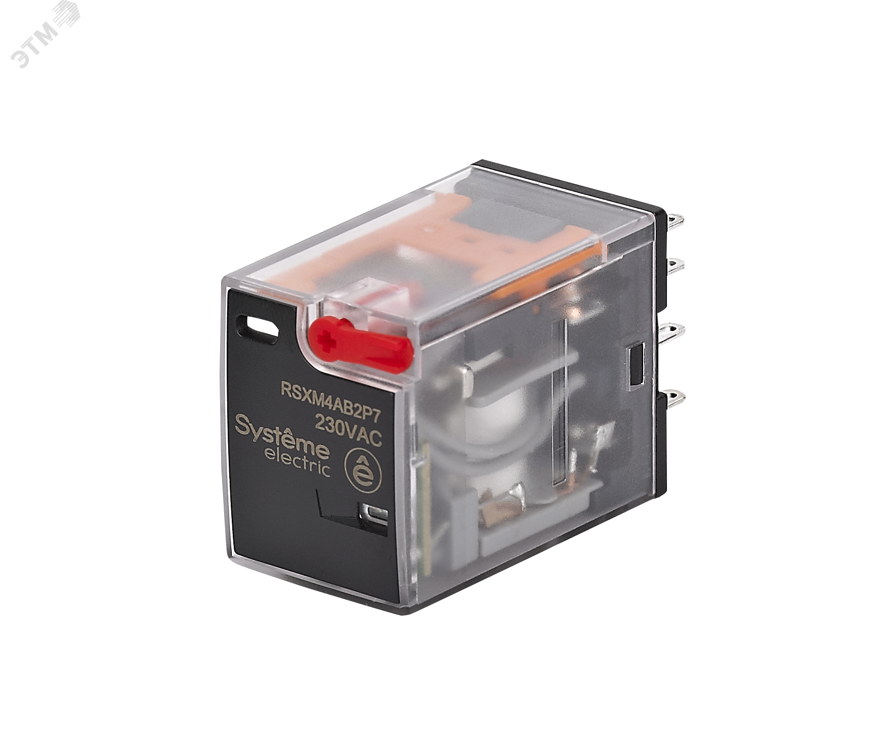 Изображение товара Реле 6A 4CO 230VAC с тестовой кнопкой и LED индикатором