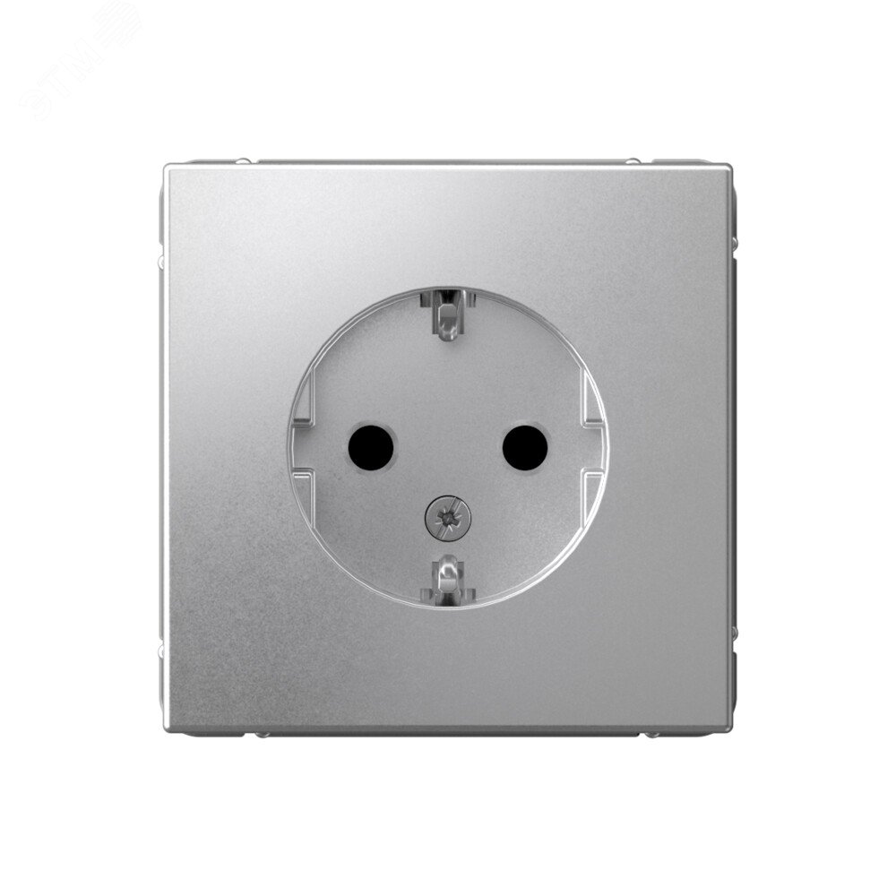 Изображение товара Розетка с заземлением ARTGALLERY Systeme Electric алюминий 16А