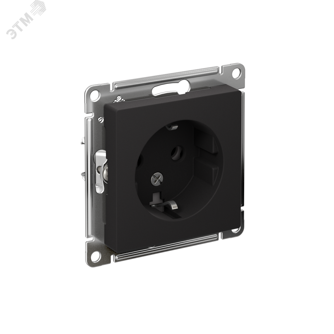 Изображение товара Розетка ATLASDESIGN с заземлением 16А карбон систем электрик