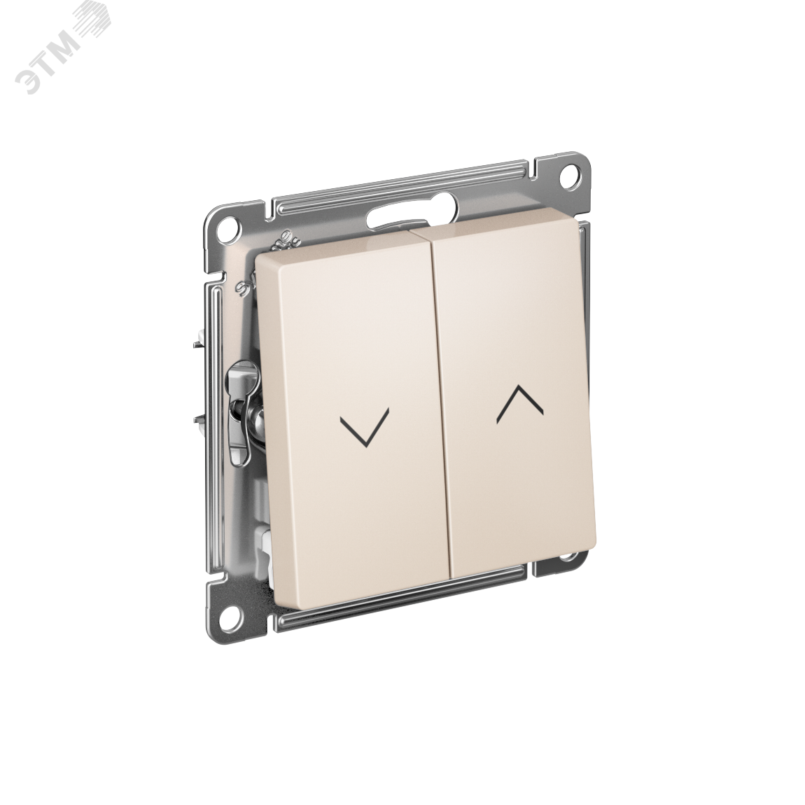 Изображение товара 2-клавишный выключатель жалюзи Systeme Electric AtlasDesign 220V 10А бежевый
