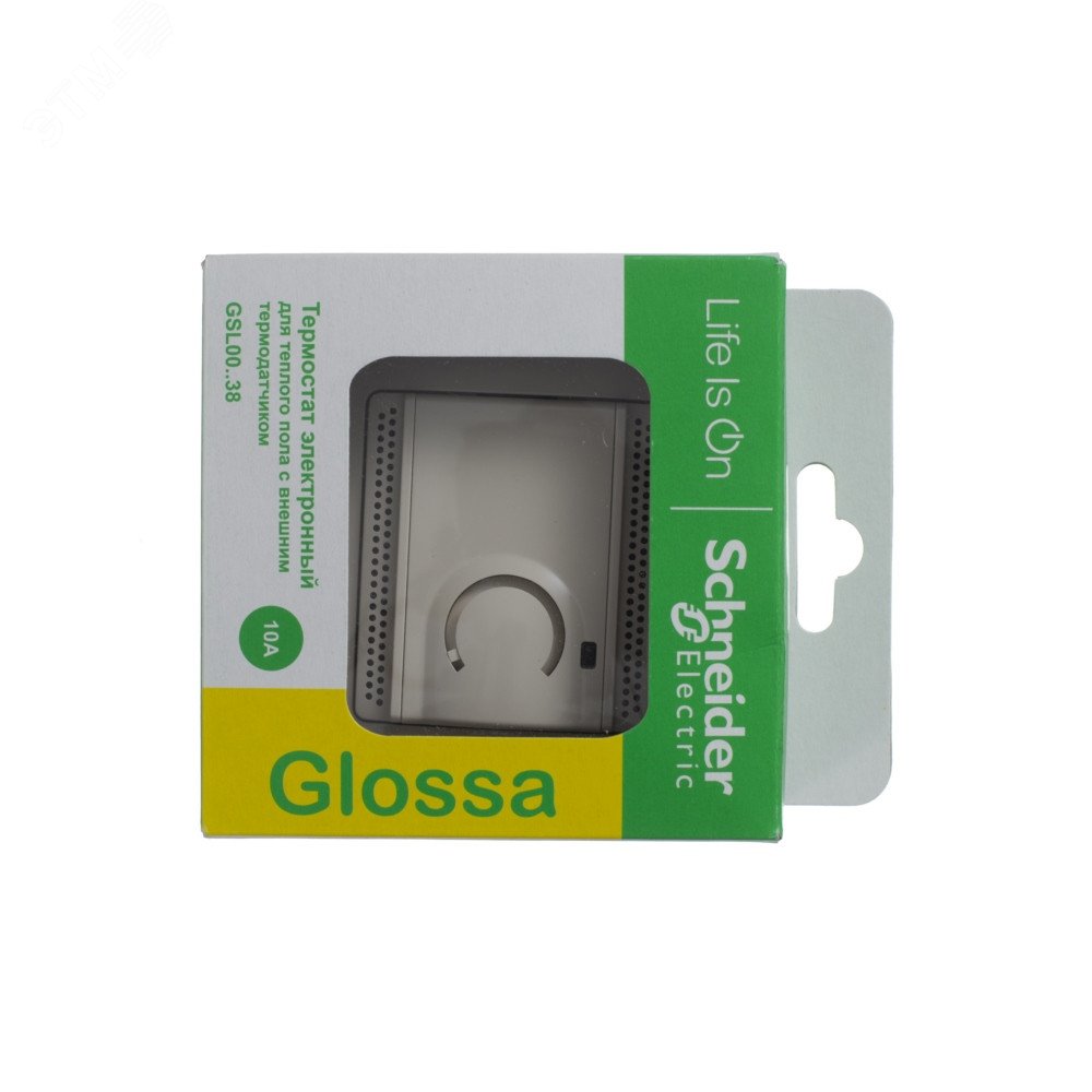 GLOSSA Термостат электронный теплого пола с датчиком в сборе 10A бежевый GSL000238 Systeme Electric - превью 4