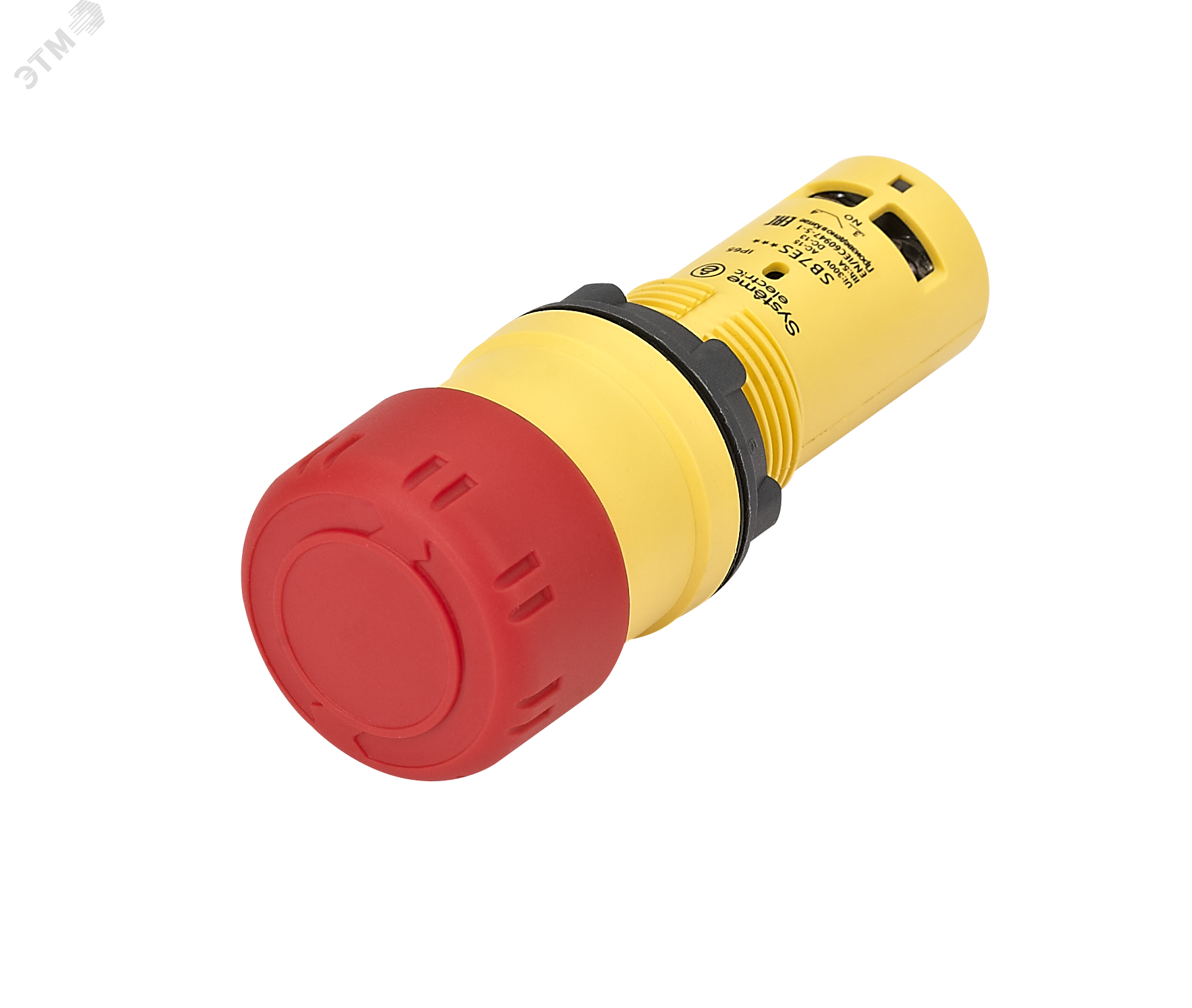 Изображение товара Кнопка аварийного останова моноблочная 22мм красная, 30, повернуть для возвр, пластик, 1НЗ, IP65 SB (шт)