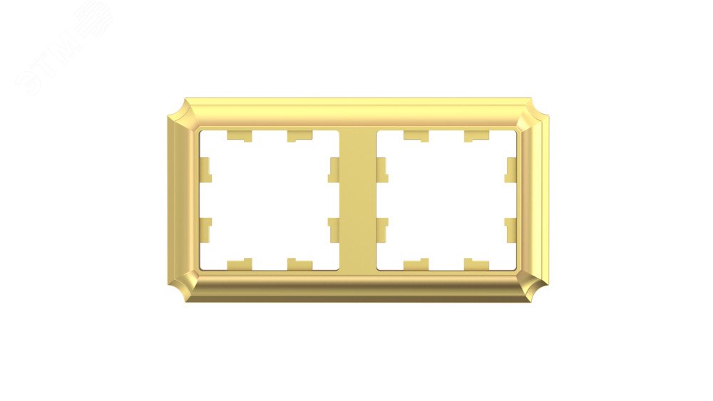 Изображение товара 2-постовая рамка ATLASDESIGN ANTIQUE Золото для выключателей, эстетичный дизайн