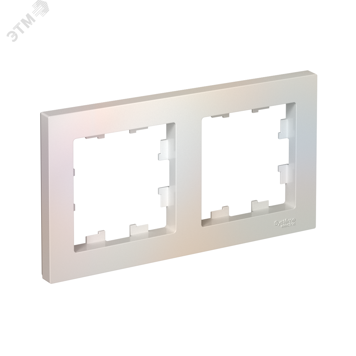 Изображение товара Рамка двухпостовая ATLASDESIGN жемчуг для электроустановок