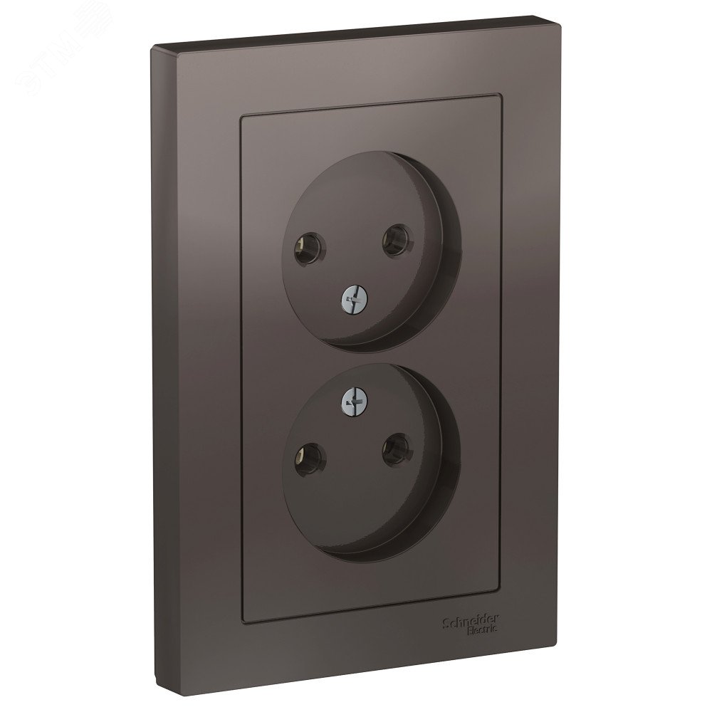 Изображение товара Розетка двойная AtlasDesign без заземления 16А мокко SYSTEME ELECTRIC