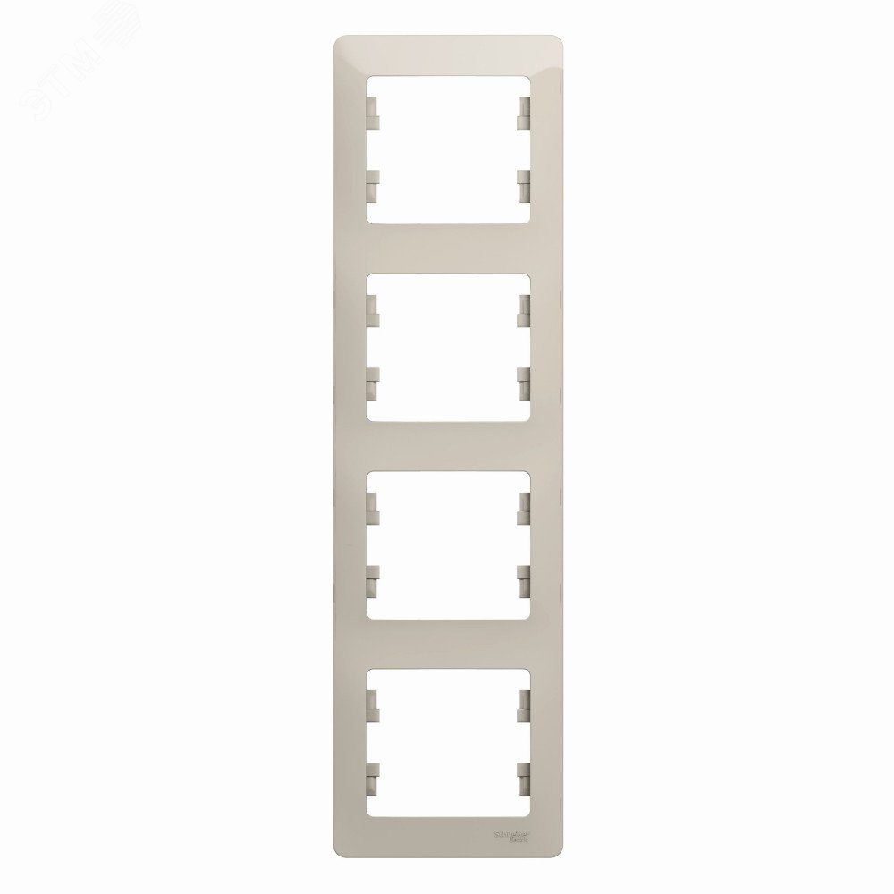 Изображение товара GLOSSA 4-постовая рамка молочный цвет от Systeme Electric