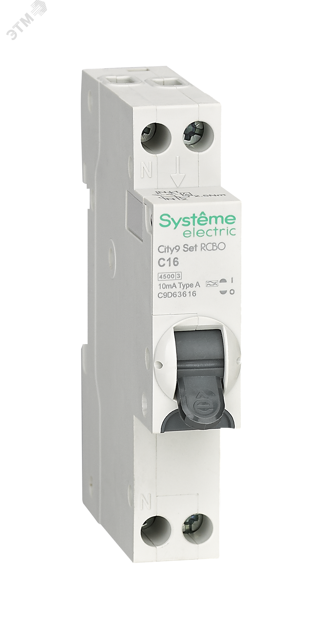 Изображение товара Выключатель автоматический дифференциального тока City9 Set 1P+N C16 10мА 4 5 кА