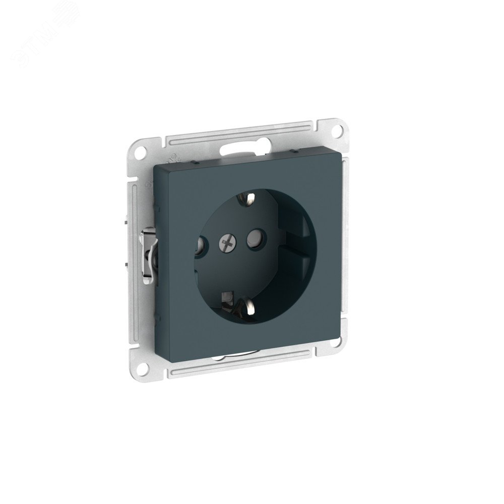 Изображение товара ATLASDESIGN Розетка с заземлением 16А и быстрозажимными клеммами изумруд