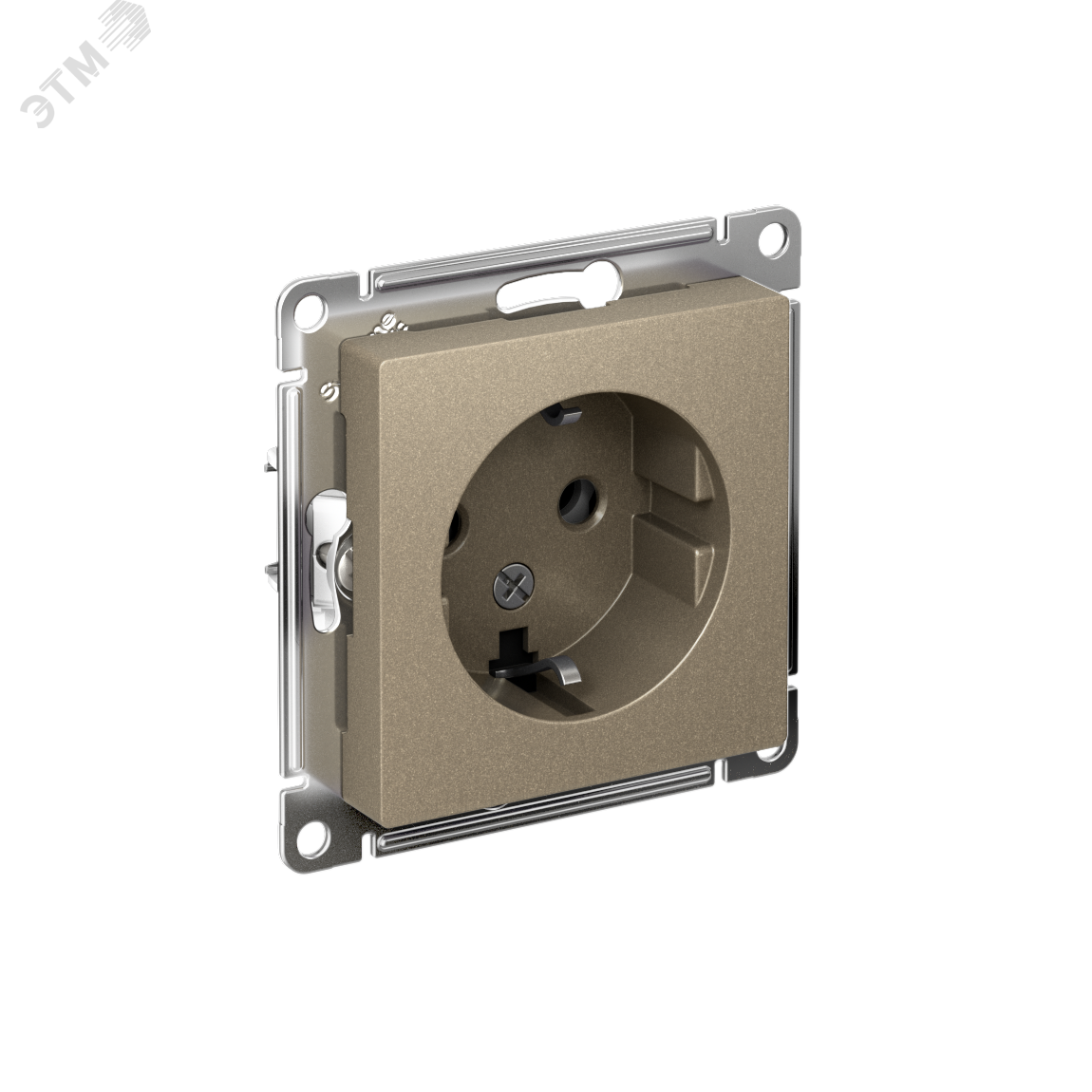 Изображение товара Розетка ATLASDESIGN с заземлением 16А механизм шампань