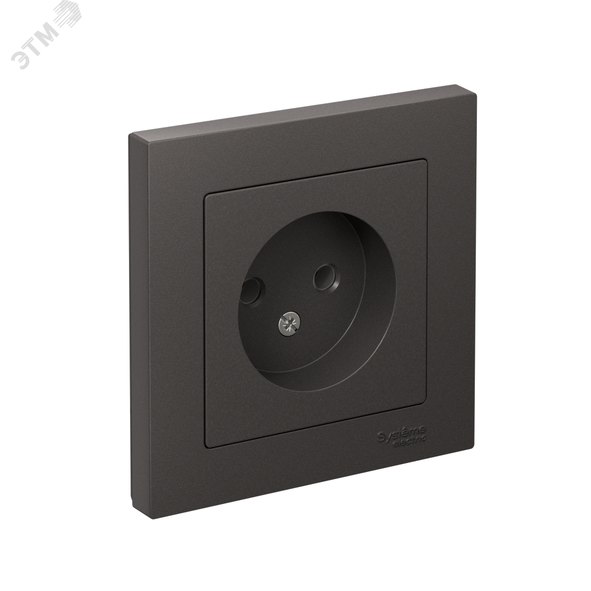 Изображение товара Розетка AtlasDesign Systeme Electric 16А без заземления в сборе черный