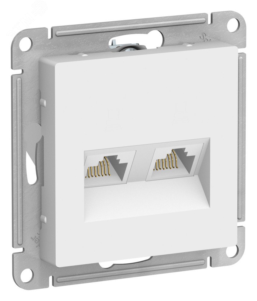 Изображение товара Розетка двойная компьютерная RJ45 Cat.5e серия ATLASDESIGN ЛОТОС