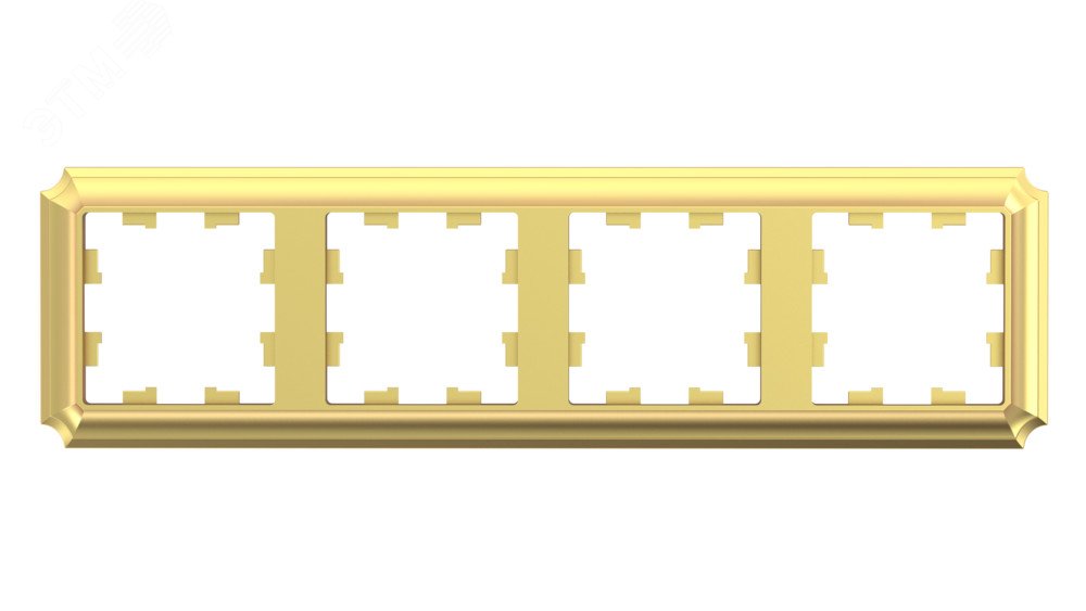 Изображение товара Рамка ATLASDESIGN ANTIQUE 4-постовая из серии Antique от Systeme Electric, золото