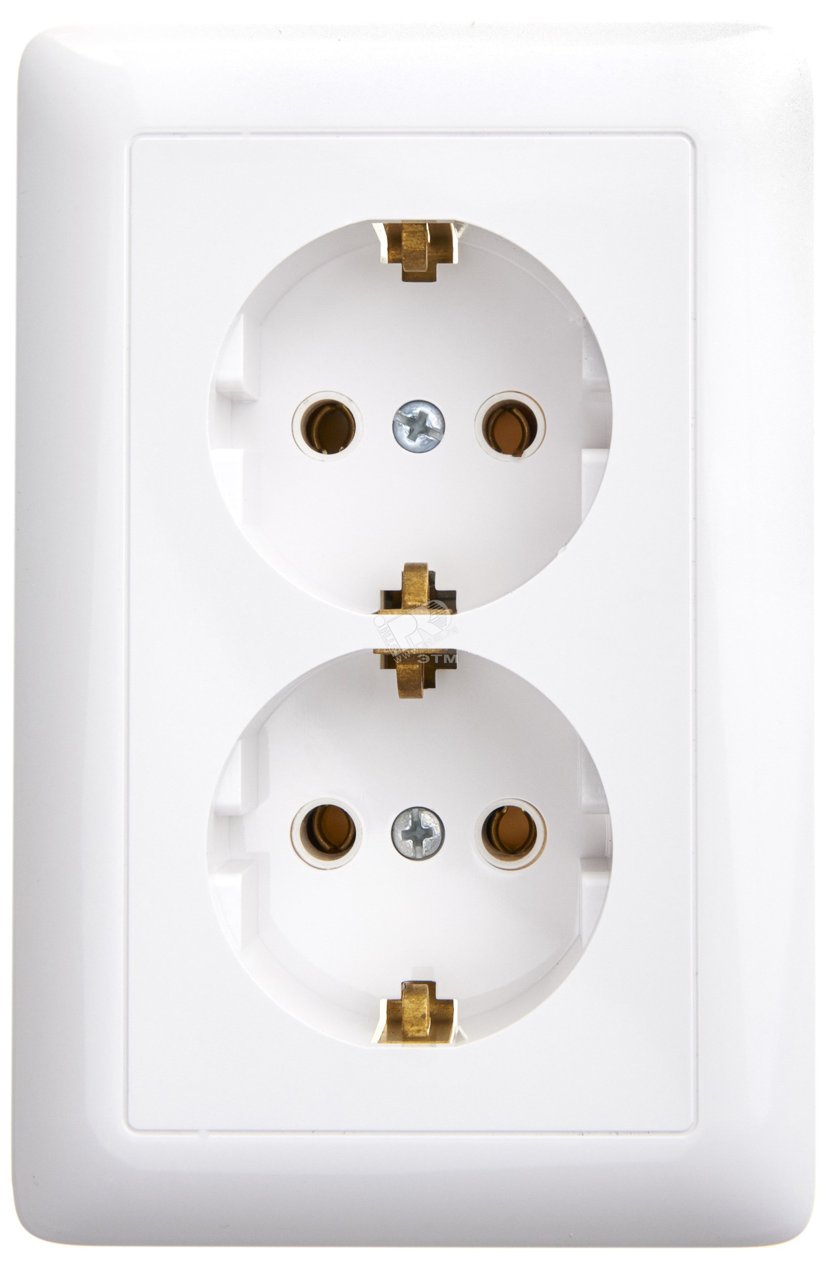 ХИТ Розетка двойная скрытая с заземлением 250В 16А белая Schneider ...