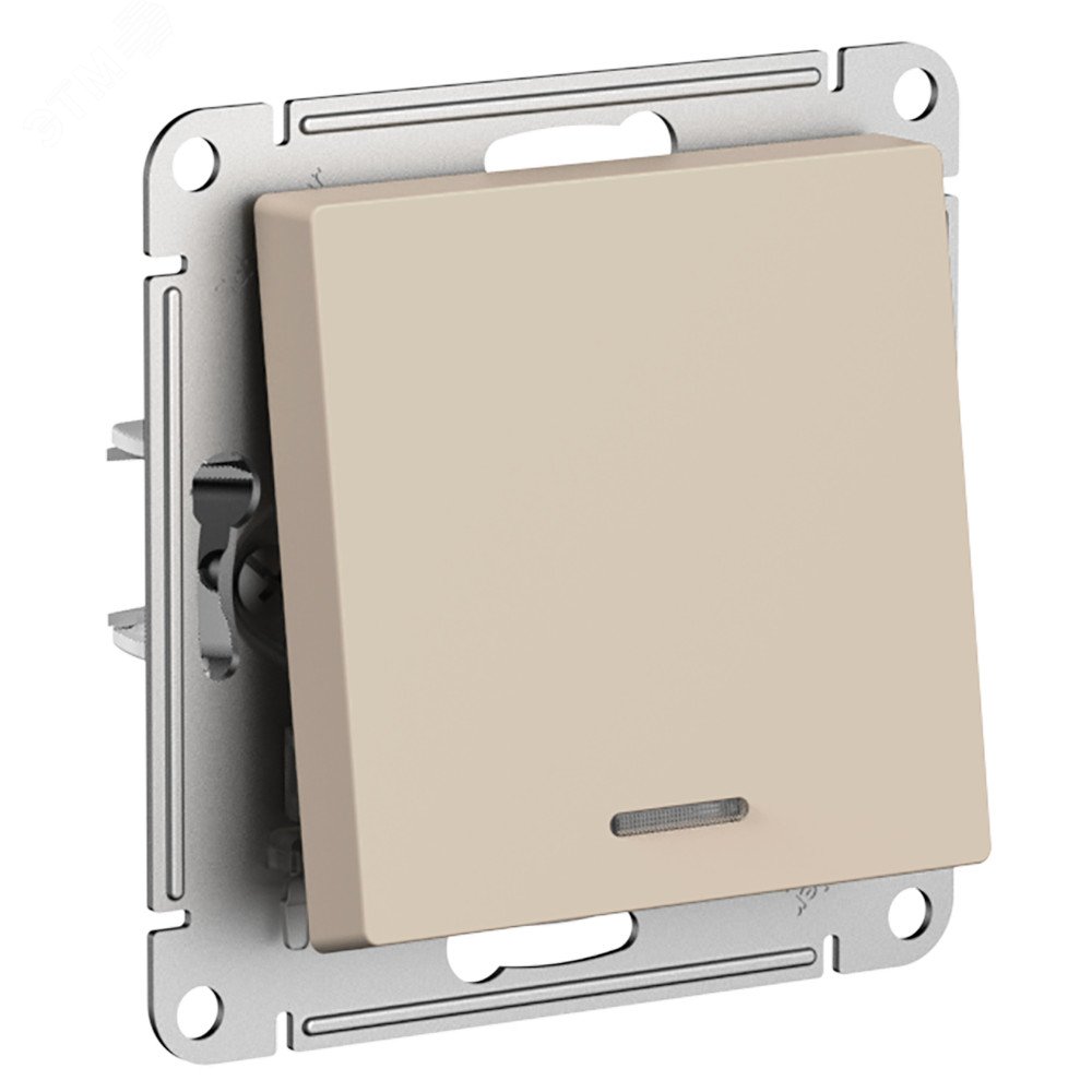 Изображение товара Переключатель одноклавишный с подсветкой серии ATLASDESIGN Песочный 10А