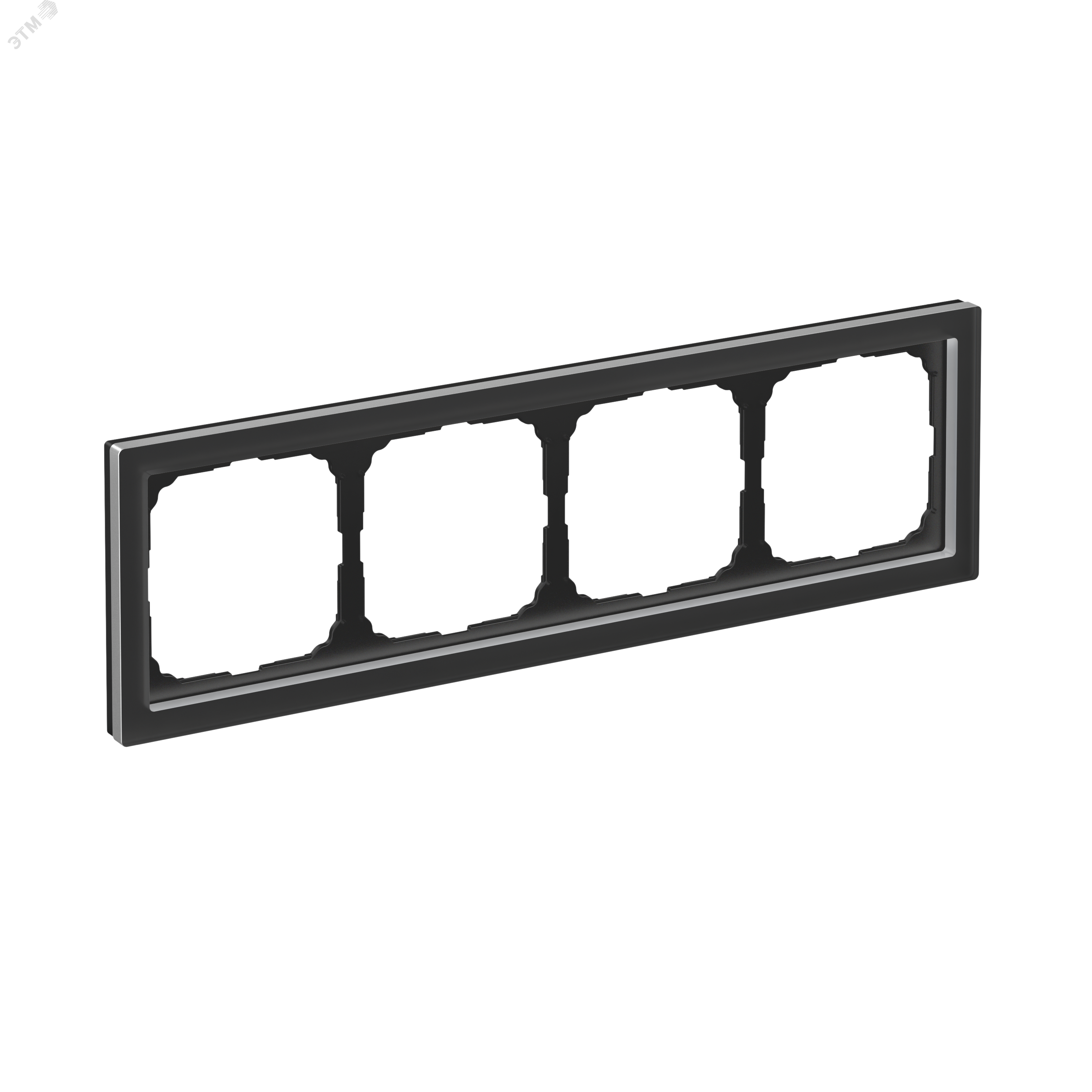 Изображение товара 4-постовая рамка ArtGallery Pure из черного матового стекла