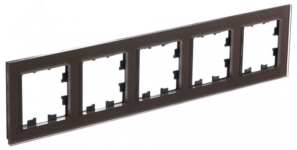 Изображение товара Рамка для электрораспределительных щитков 5-постовая Systeme Electric AtlasDesign Nature мокко