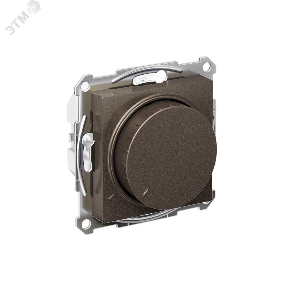 Изображение товара Светорегулятор ATLASDESIGN Systeme Electric поворотно-нажимной LED до 400 Вт мокко