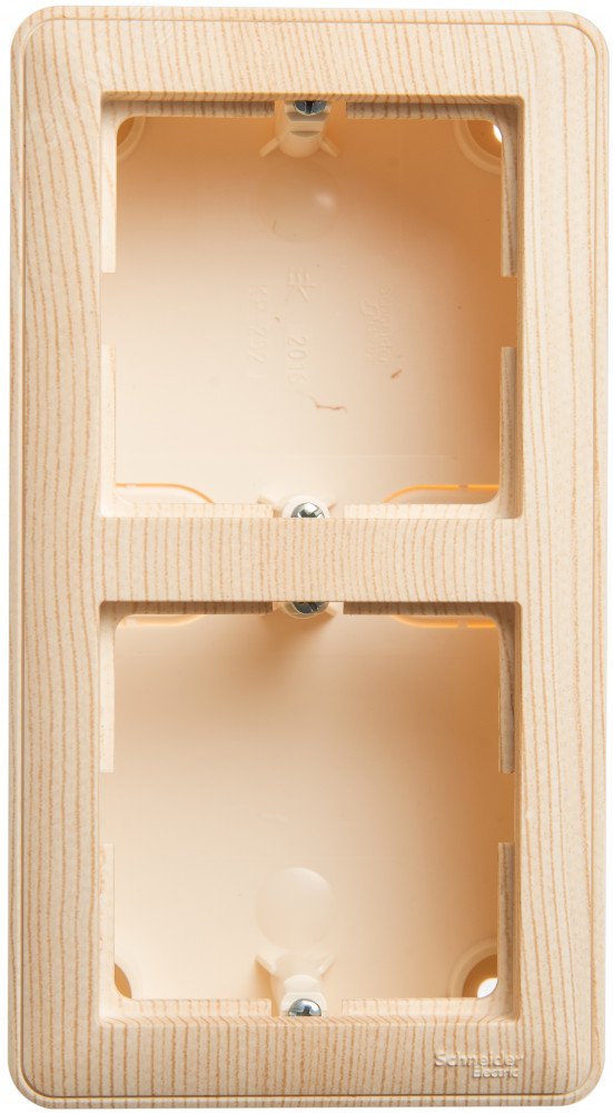 W59 коробка подъемная для наружного монтажа с рамкой 2-местная, сосна KP-252-78 Systeme Electric - превью 2