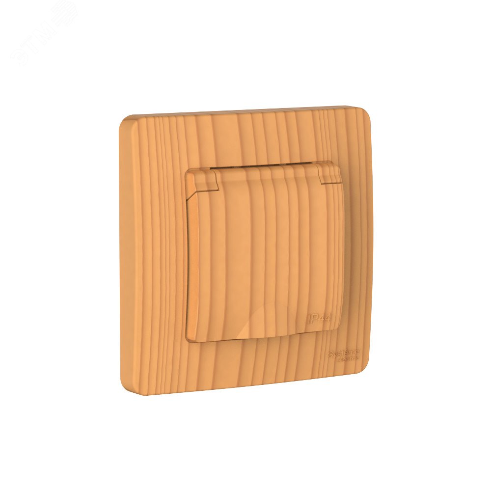 Изображение товара Розетка с заземлением и защитными шторками SYSTEME Electric Blanca IP44 16А для ванной и кухни