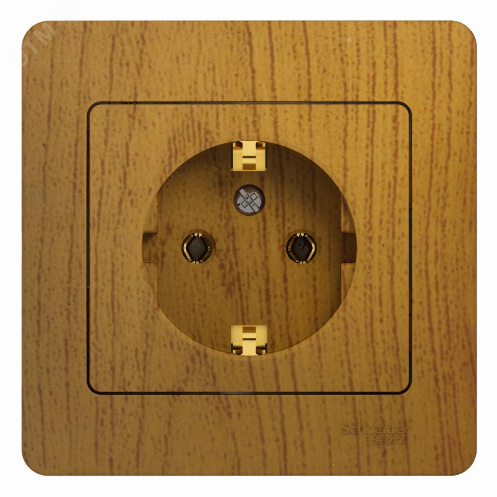 Изображение товара Розетка Systeme Electric Glossa с заземлением светлая в сборе