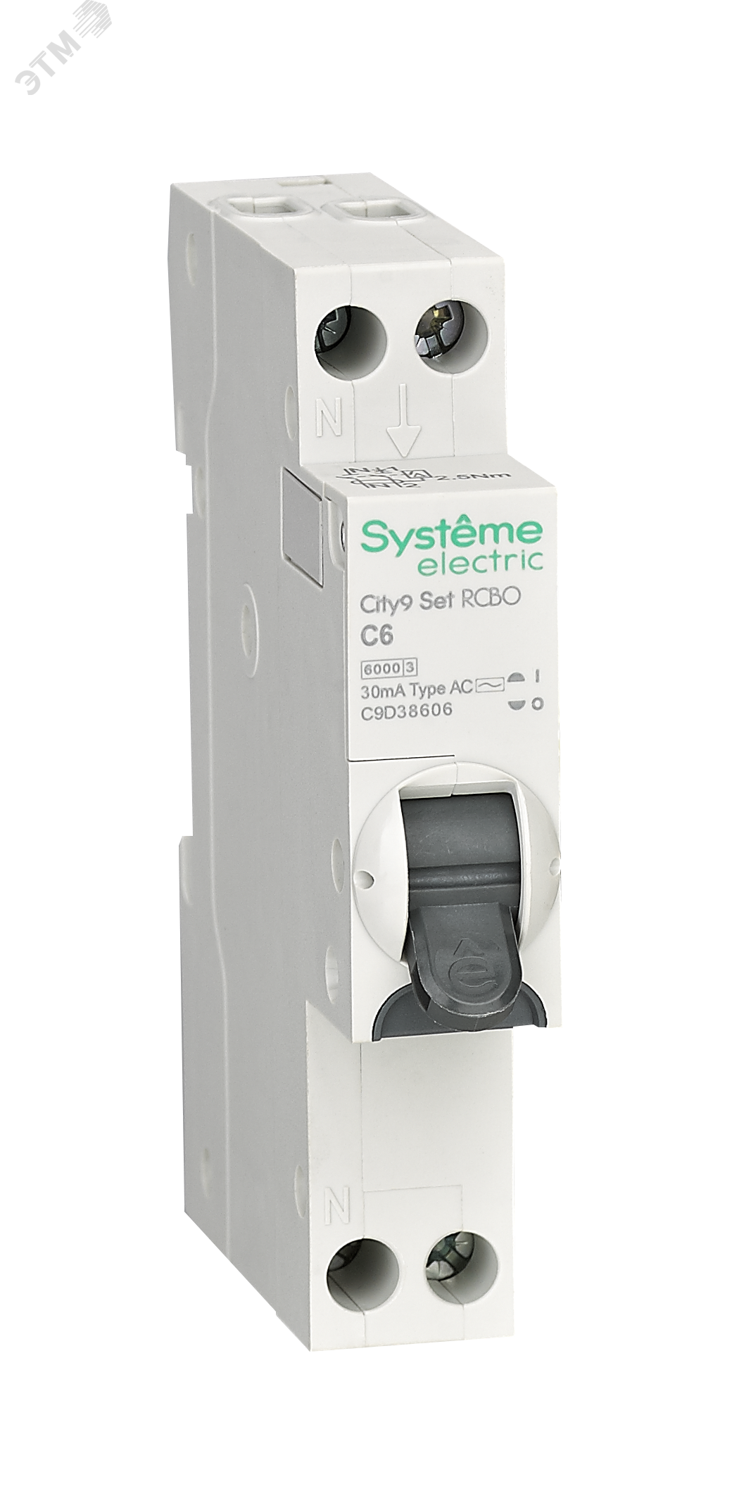 Изображение товара Выключатель автоматический дифференциального тока Systeme Electric C9 Set 6А 30мА компактный