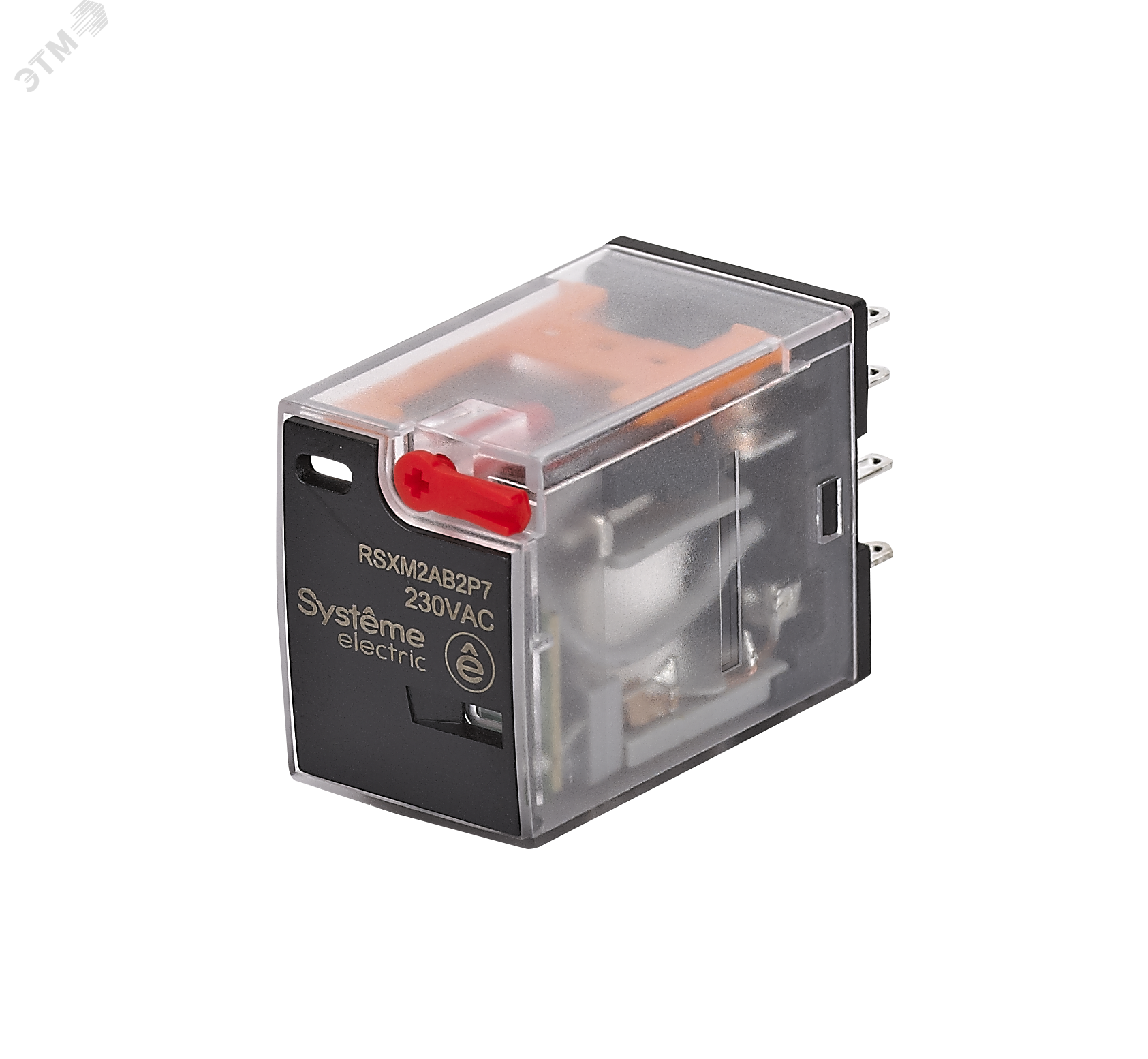 Изображение товара Реле 12A 2CO 230VAC тест кнопка LED - электромагнитное реле с индикацией