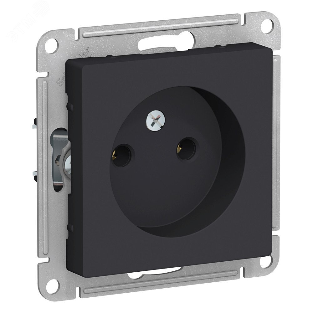 Изображение товара Розетка ATLASDESIGN без заземления 16А механизм карбон