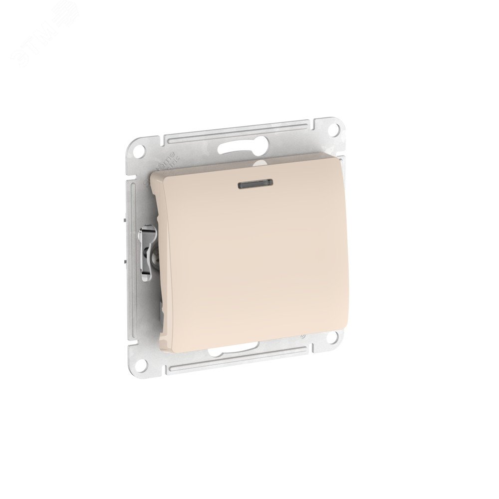 Изображение товара GLOSSA 1-клавишный переключатель с подсветкой быстроразъемный бежевый 10А IP20