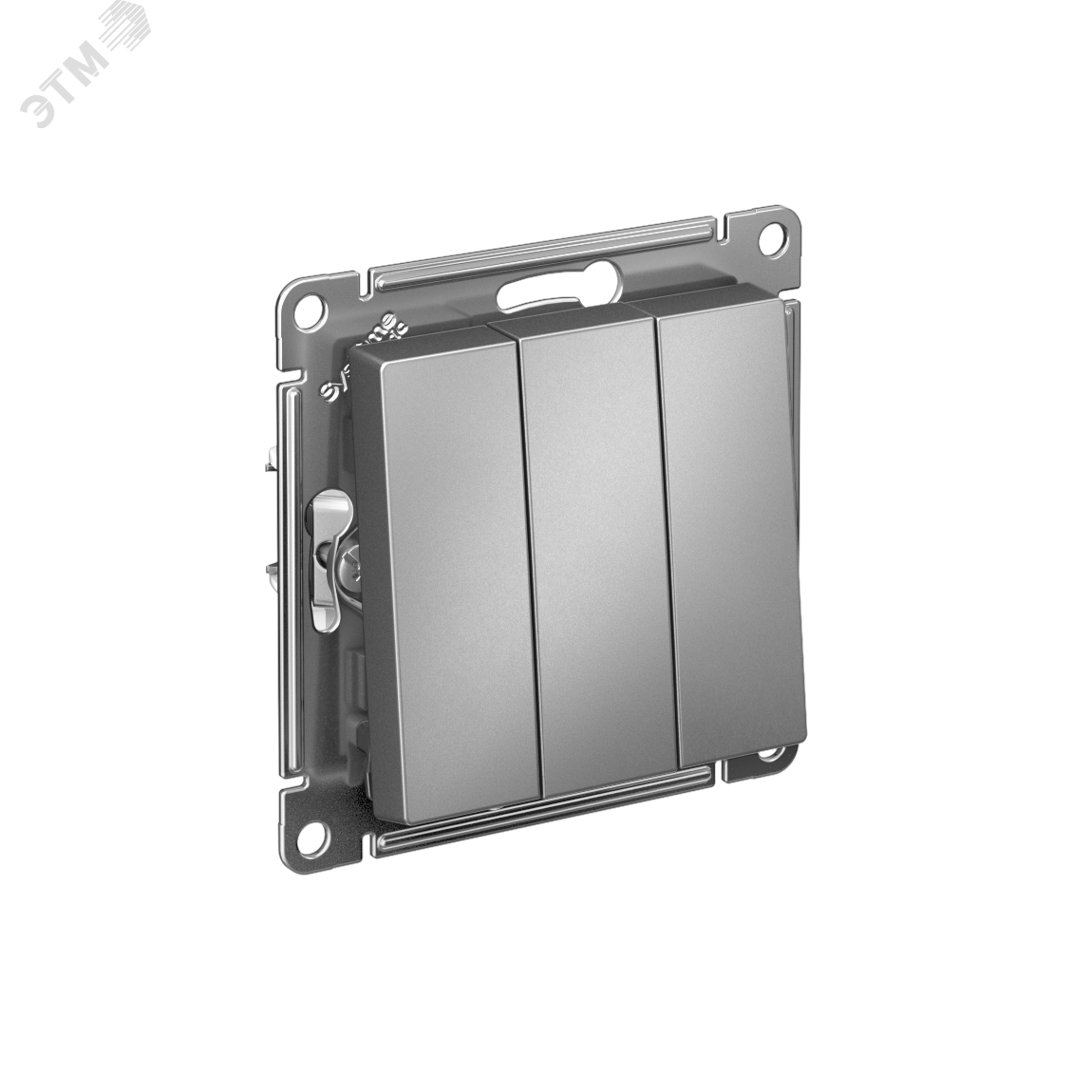 Изображение товара Выключатель трехклавишный ATLASDESIGN 10А 220В сталь скрытый монтаж