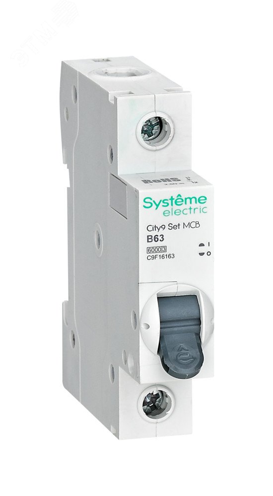 Изображение товара Автоматический выключатель 63А 1P 6kA City9 Set Systeme Electric