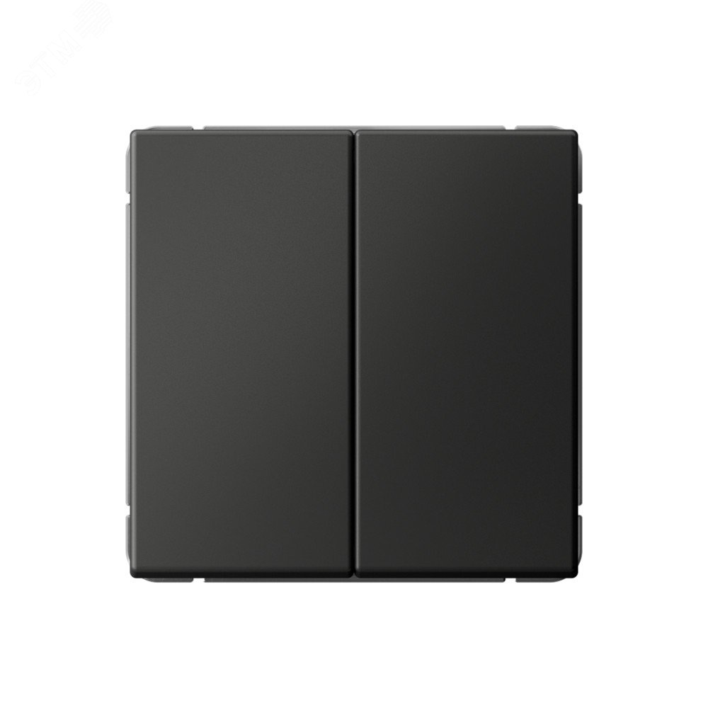 Изображение товара ARTGALLERY 2-клавишный переключатель в цвете базальт - идеальный выбор для вашего интерьера