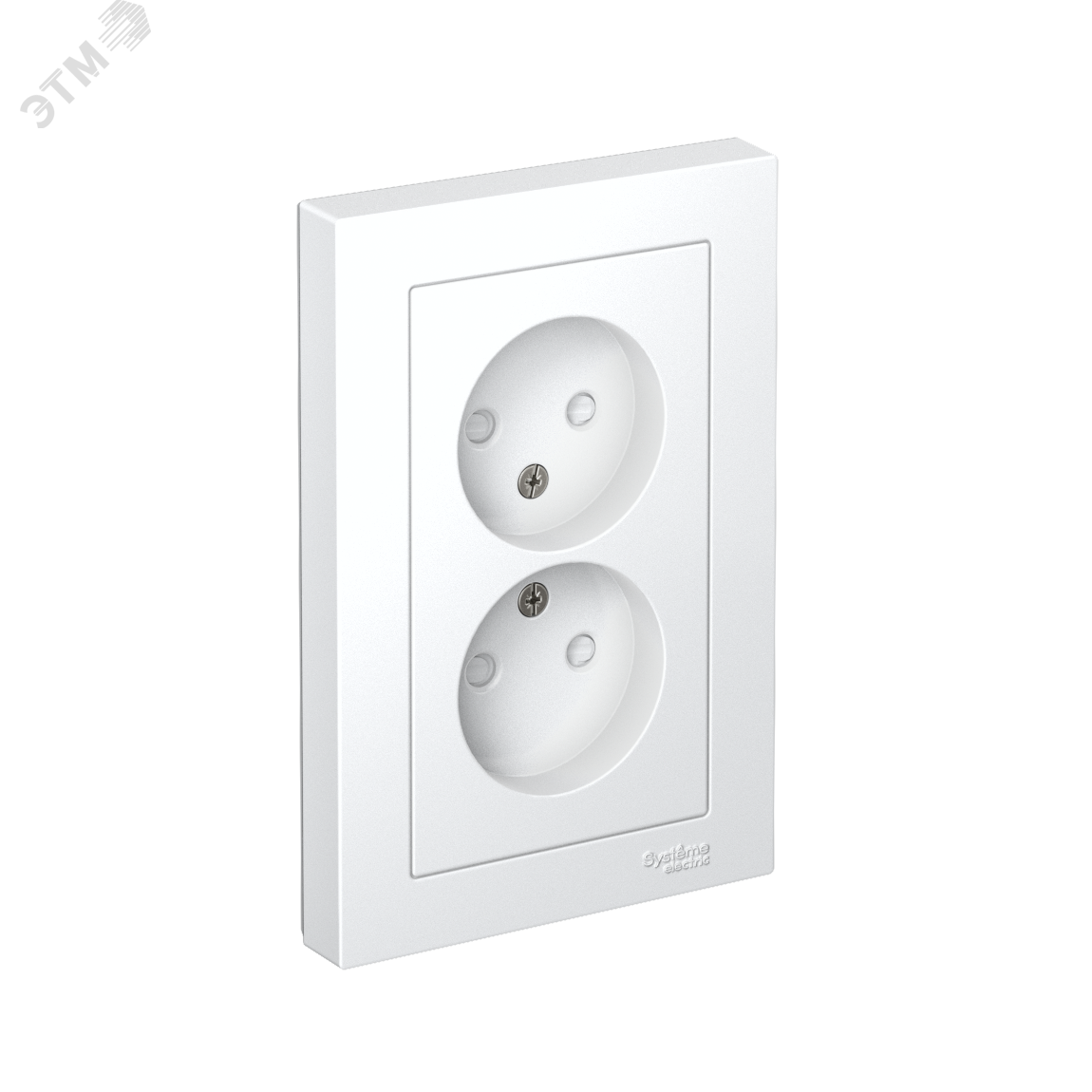 Изображение товара Розетка двойная без заземления со шторками 16А AtlasDesign Systeme Electric