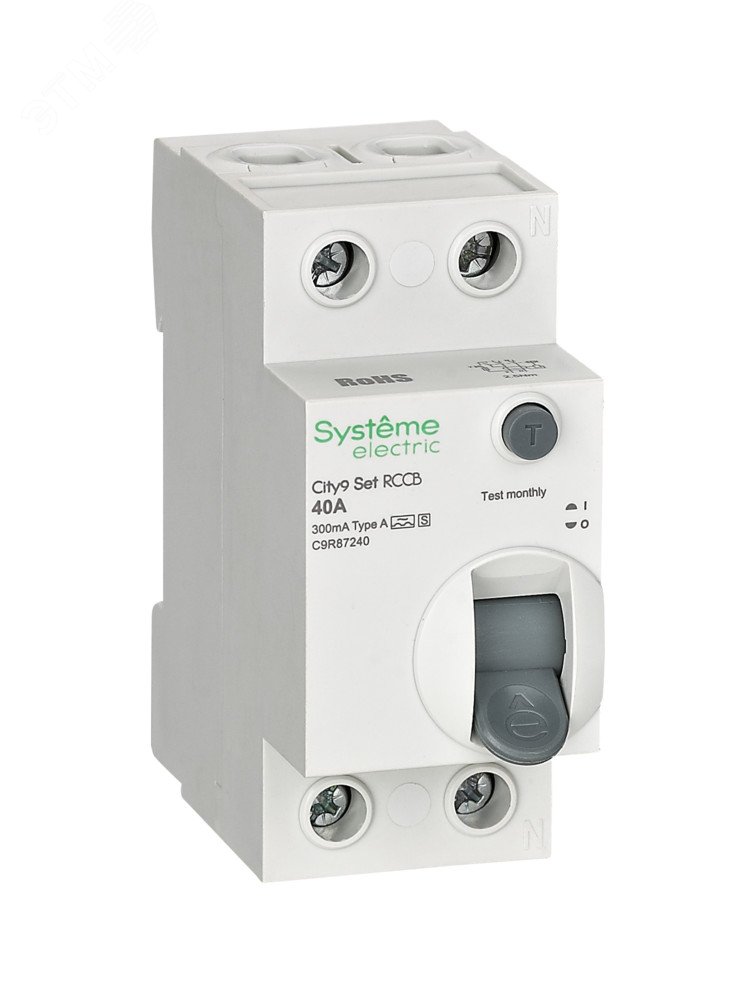 Изображение товара Выключатель дифференциального тока селективный 40А 2P 300мА A-S серии City9 Set
