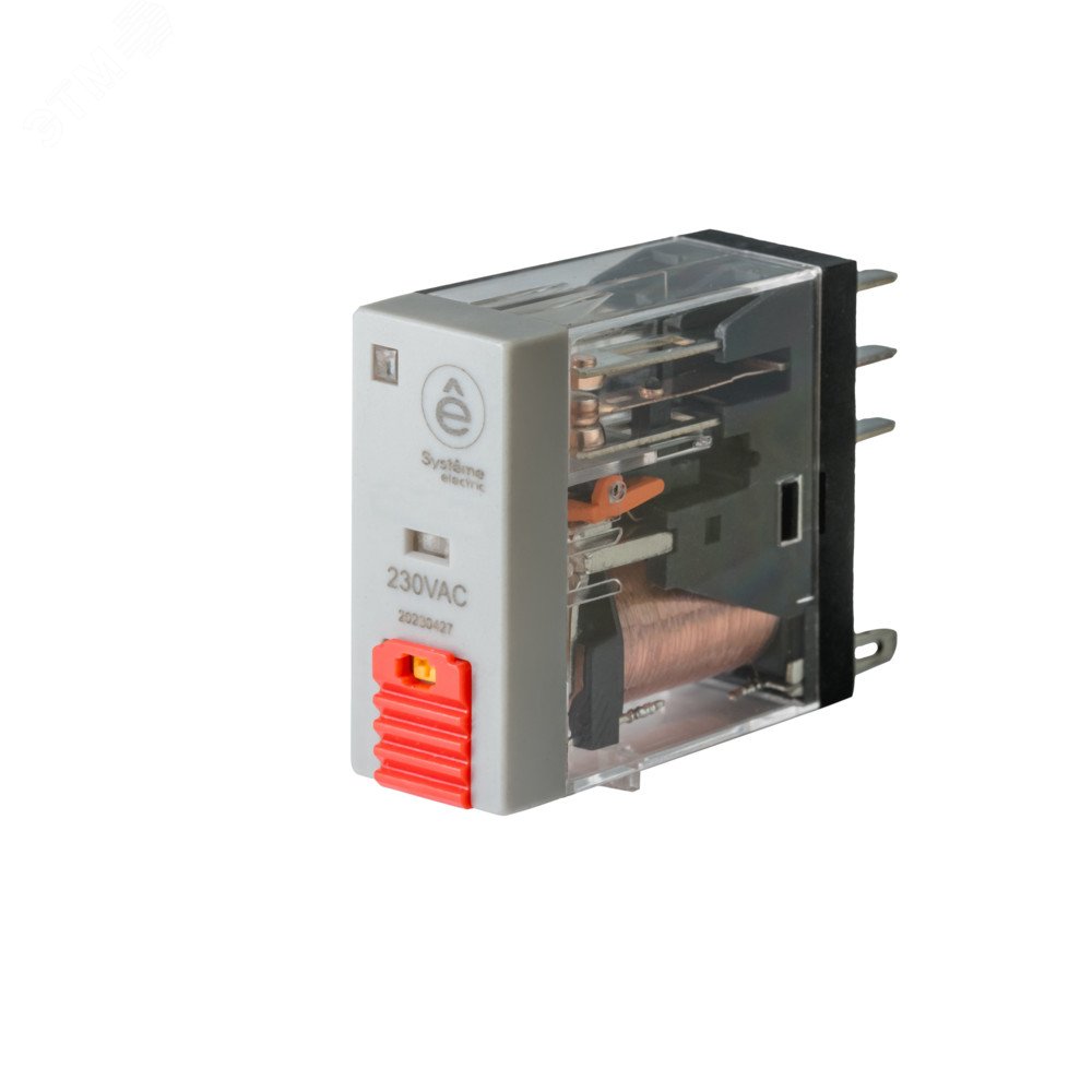 Изображение товара Электромеханическое реле 12 А 1СО 230 В AC с тест-кнопкой и LED подсветкой