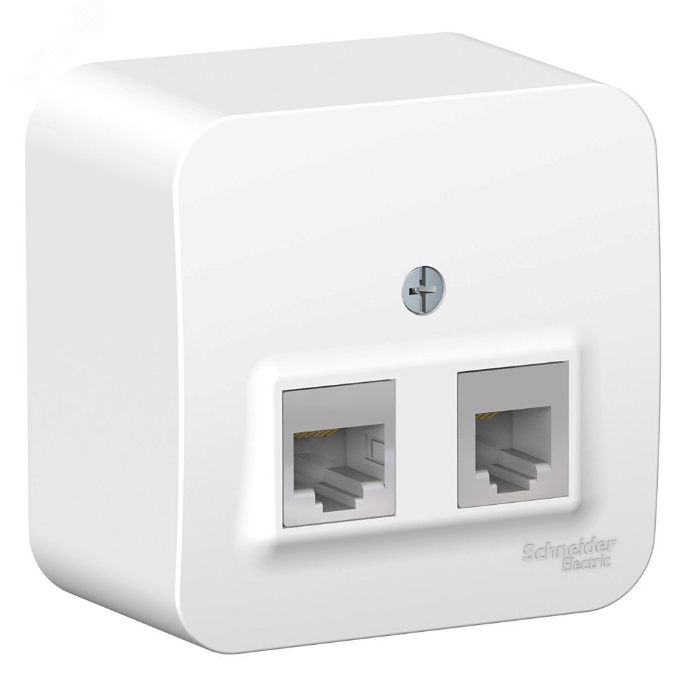 Изображение товара Розетка BLANCA RJ45 и RJ11, двойная наружная, белая