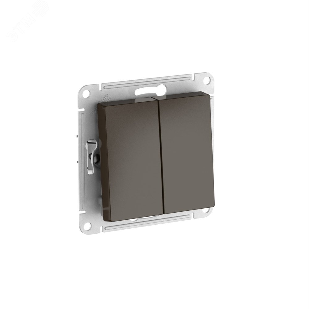 Изображение товара ATLASDESIGN 2-клавишный выключатель мокко 10А IP20 Systeme Electric