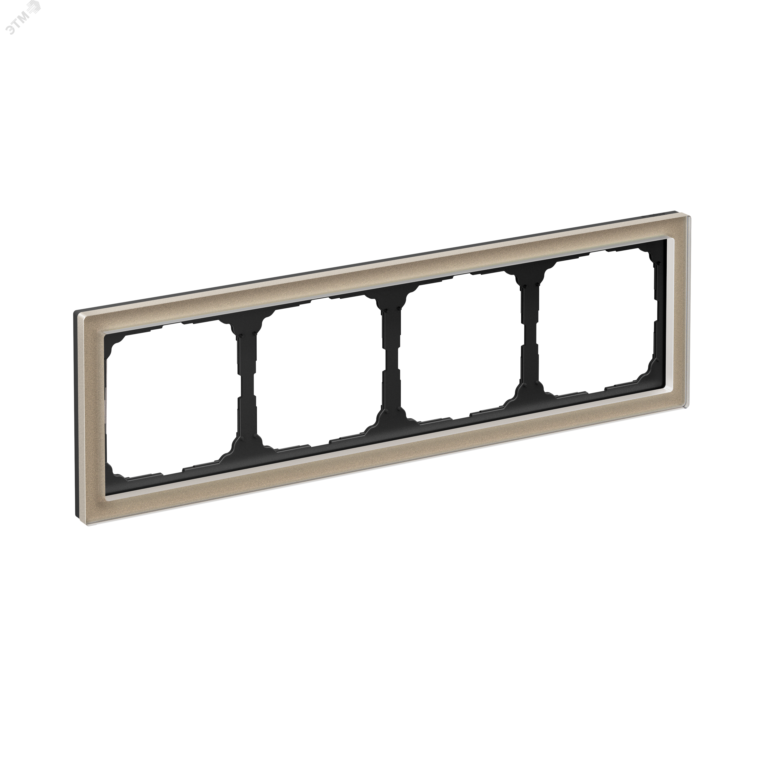 Изображение товара Рамка для фотографий Systeme Electric ArtGallery Pure 4 поста органическое стекло шампань