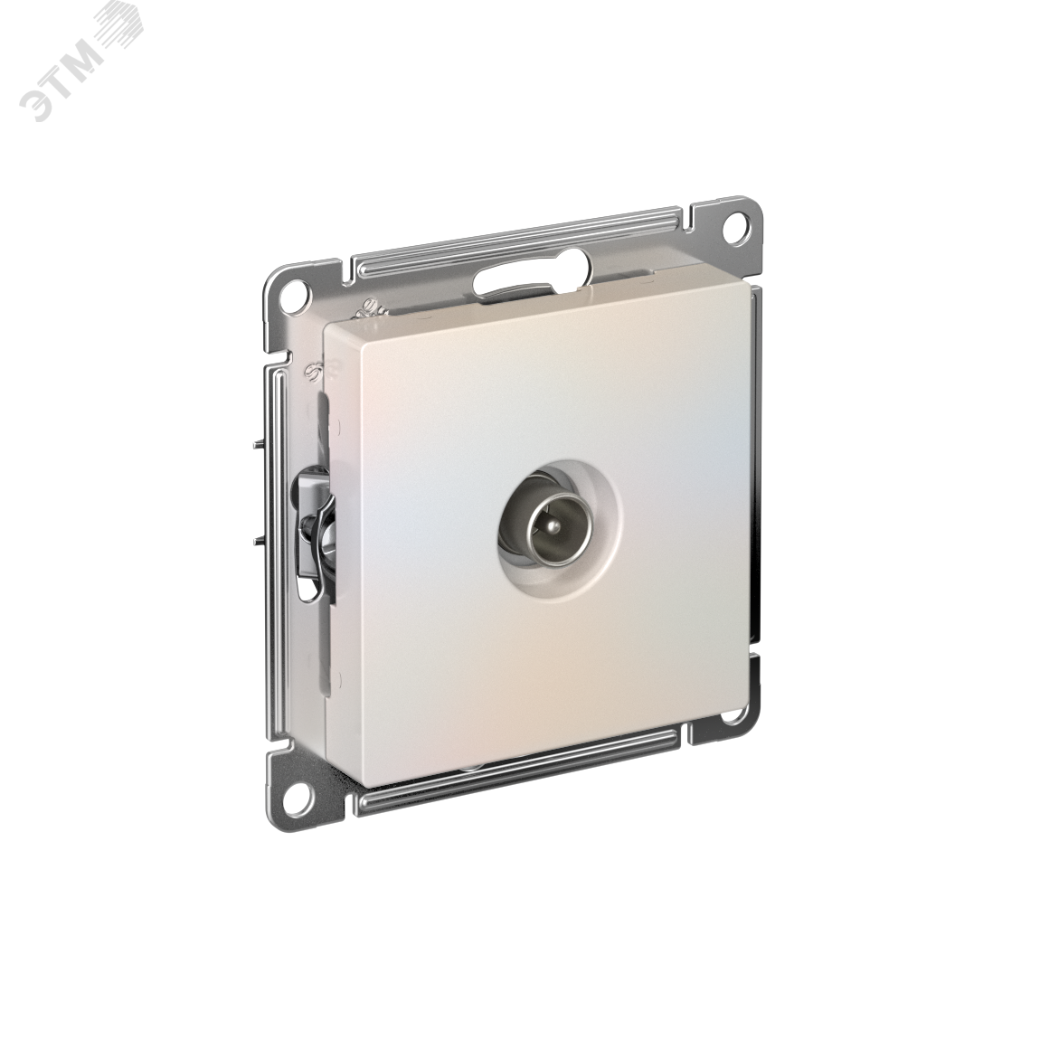 Изображение товара Розетка ATLASDESIGN TV проходная 4DB механизм жемчуг для подключения телевизора