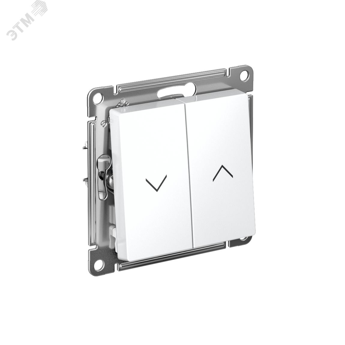 Изображение товара Выключатель жалюзи 2-клавишный Systeme Electric ATLASDESIGN 220 В белый